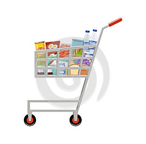 Shopping cart with products