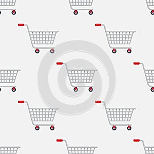 Shopping cart seamless pattern wallpaper