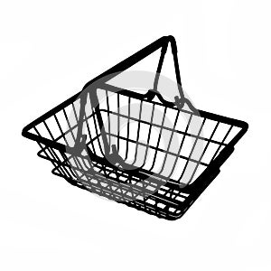 Shopping cart silhouette