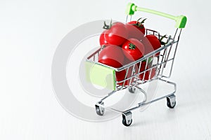 Shopping Cart With Tomatoes