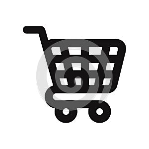 Shopping cart vector icon. Modern and simple flat symbol for web site, mobile, logo, app, UI.