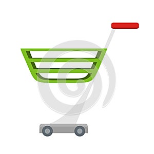 Shopping Cart Vector Illustration in Flat Design.