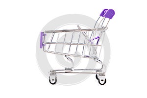 A Shopping Cart On White background