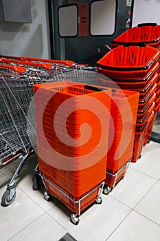 Shopping carts and baskets