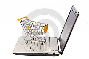 Shopping carts and computer keyboard