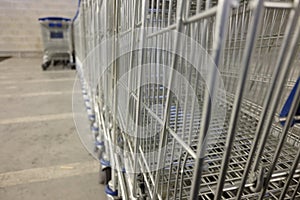 Shopping carts lined up
