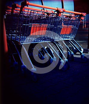 Shopping carts (lomo) photo