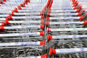 Shopping carts,motion Blur