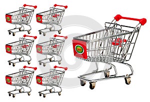Shopping carts or trolleys
