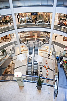 Shopping center interior