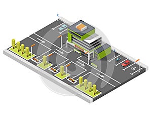 Shopping Center Parking Composition