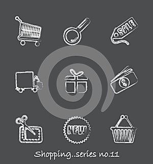 Compras iconos. . . serie. 11 