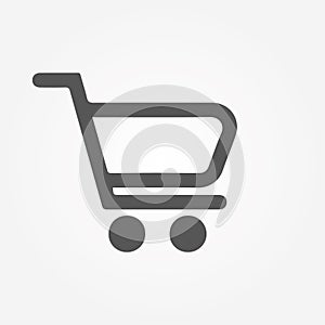 Shopping chart icon in simple design. Vector illustration