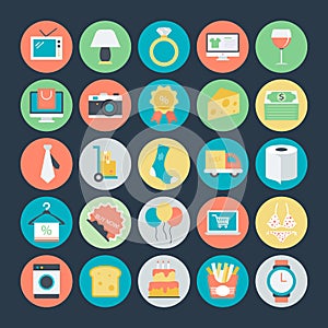 Shopping Colored Vector Icons 2