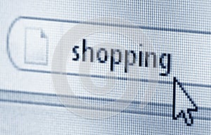 Shopping, computer screen