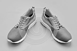shopping concept. footwear for training. athletic footgear for running. photo