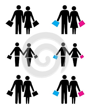 Shopping couples logo