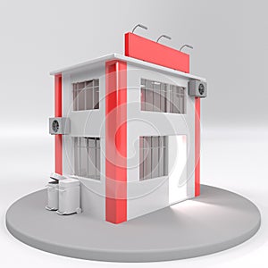 shopping 3d realistic render mock up