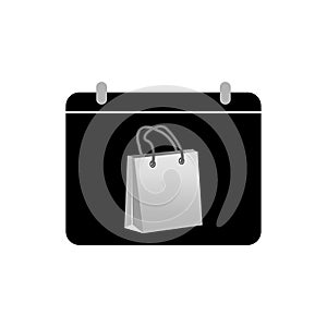 shopping day and distressed stamp icon. Vector illustration. EPS 10.