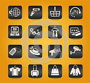 shopping and e-commerce icon set