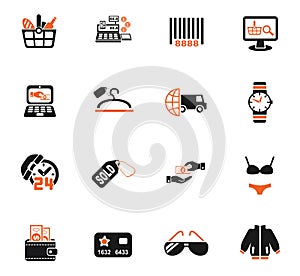 shopping and e-commerce icon set