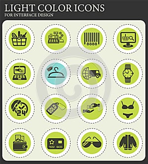 Shopping and e-commerce icon set photo