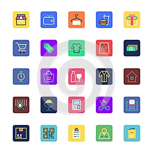 Shopping and eCommerce Colored Vector Icons 1