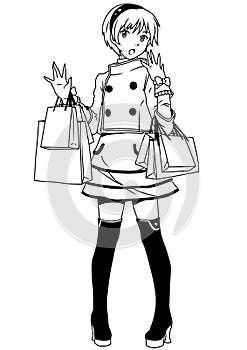 Shopping fashion girl