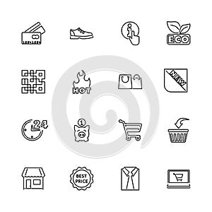 Shopping - Flat Vector Icons