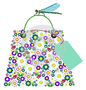 Shopping Flowers Bag