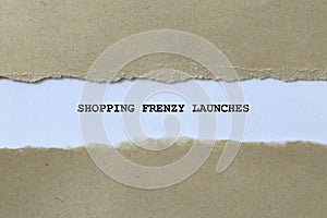 shopping frenzy launches on white paper