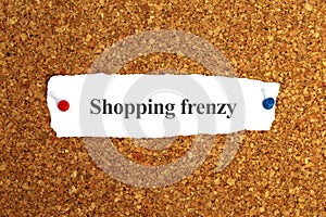 shopping frenzy word on purple