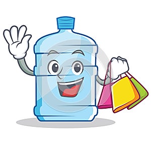 Shopping gallon character cartoon style