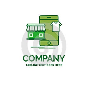 shopping, garments, buy, online, shop Flat Business Logo templat