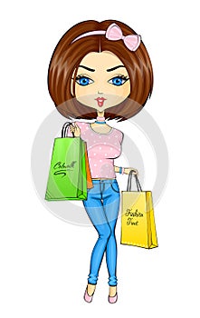 Shopping girl