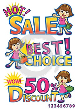 Shopping girl sale discount