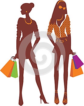 Shopping girls