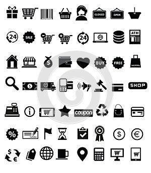 Shopping icon set