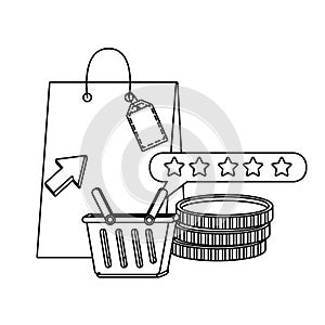 Shopping icon set design vector illustration