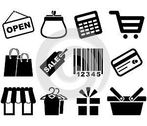 Shopping Icon Set.