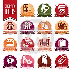 Shopping icon set