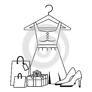 Shopping icon set vector illustration