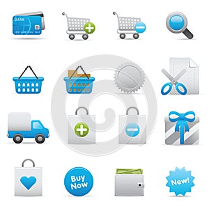 Shopping Icons Set | Indigo Serie 01