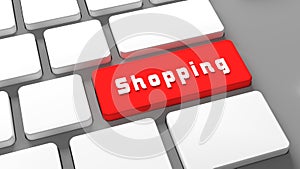 Shopping Keyboard button - Electronic - internet Online shopping concept e-commerce