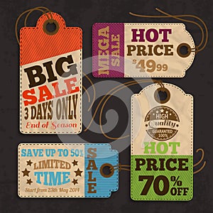 Shopping labels and tags collection