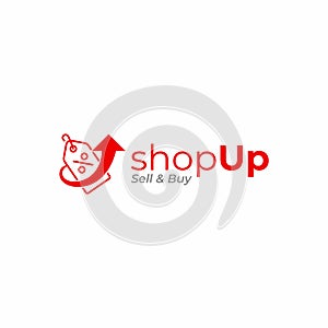 Shopping logo template, Online market logo,