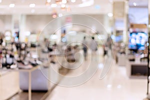 Shopping mall interior abstract blur and defocus background