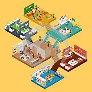Shopping Mall Isometric concept photo