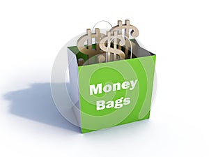 Shopping Money Bag Word Art