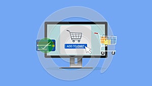 Shopping online app, shopping on Website, ecommerce, shopping online and Digital marketing concept